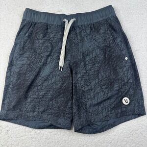 VUORI Kore Shorts Men's XS 7" Lined Athletic Waist Drawstring Black Gray